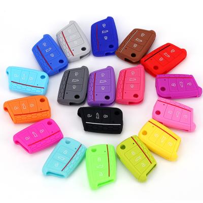 China High Quality HY51 Car Key Case 3 Button Car Special Key Automobile Silicone Cover Device For Car Accessories Key FOB Case for sale