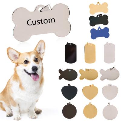 China Europe Metal Stainless Steel Sublimation Double Sided Blank Custom Dog Engraved Logo Name Dog Tag Men for sale