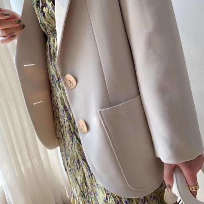 China Good Quality Anti-Wrinkle Anti-Wrinkle White Casual Blazers For Plus Size Women for sale