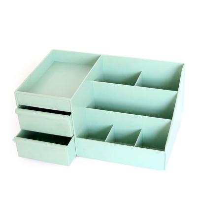 China Multifunctional Desktop Makeup Storage Box Cosmetic Organizer with Drawers for Dressing Table and Vanity Countertop for sale