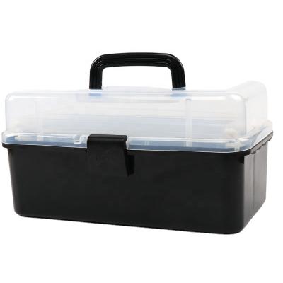 China Plastic Plastic Tool Box For Tools With 3 Layers Toolbox Storage Hobby Or Craft Tool Box for sale