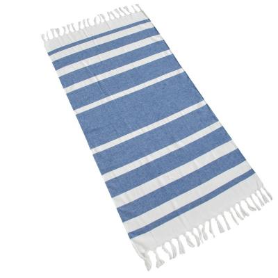 China Wholesale Turkish Striped Simple Quick Dry Soft Reused Beach Towel QUICK DRY Beach Towel Cotton Tassels for sale