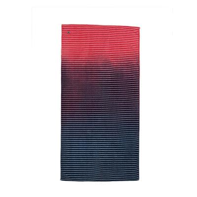 China Custom QUICK DRY 100% Cotton Terry Velvet Gradient Color Printed Beach Towel for sale