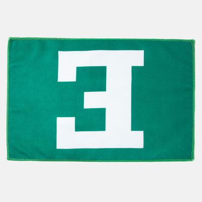 China Factory supply QUICK DRY OEM customgreen color design your own logo towel gathering logo towels for sale