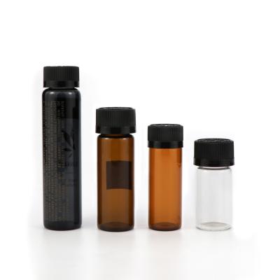 China Wholesale essential oil joint glass tube pre doob clear black amber glass vial roll blunt glass tube for sale