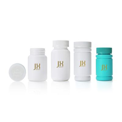 China Custom Luxury White Blue Plastic Medicine Pill Bottle Capsule Bottle 40ml 80ml 100ml 150ml for sale