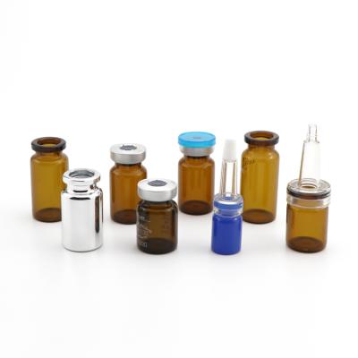 China Hot Selling Medicine Borosilicate Glass Bottle Amber Clear Pharmaceutical Tubular Glass Vial For Injection for sale