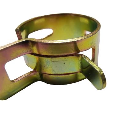 China Chongqing Renewal Machinery Accept Custom Iron Wire Double Collar Double Clamp Galvanized Double Wire Spring Clamp for sale