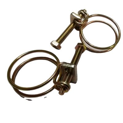 China Manufacturer Factory Quick Release Double Wire Clip Small Pipe Sling Rope Hose Clamps for sale