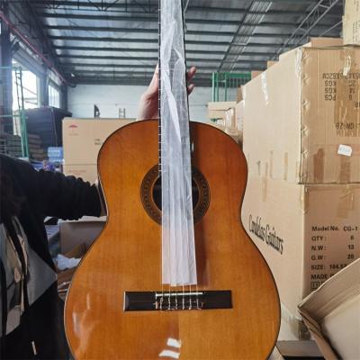 China Factory Flawless OEM 39 Inch Best Cut Nylon String Classic Guitar Fir With Basswood Back&sides for sale