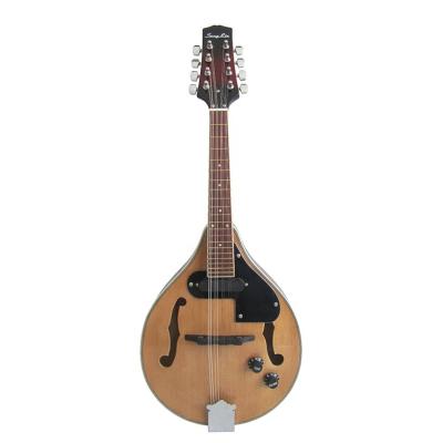 China 2022 Music Lovers Electric Box Sound Electric Mandolin Professional Red Wine Playing Mandolin for sale