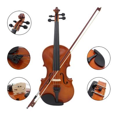 China 2022 Popular Violin Beginner Practice Solid Wood Maple Violin Violin Music Lovers Send Grand Piano Box Musical Instrument for sale