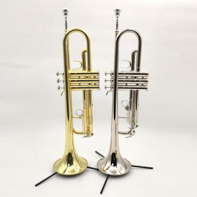 China Professional Gold Lacquer Brass Body Lacquer Gold Complimentary Trumpet Tube Case for sale