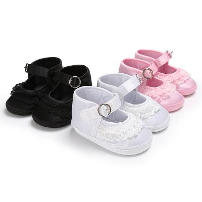 China Princess Anti-slippery Lace Baby Shoes Children Kids Shoes Girls Soft Bottom Sneakers for sale