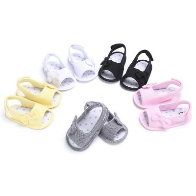 China Kids Party Anti-slippery Shoes Bow Soft Bottom Baby Toddler Shoes Baby Shoes Sandals 0-1 Years Old for sale