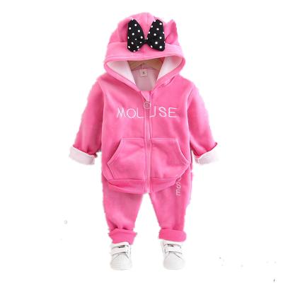 China Windproof Children Warm Clothes Kids Winter Wear Baby Clothes Sale Girls Dressing Sets for sale