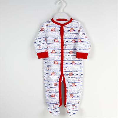 中国 着色された綿の赤ん坊のSleepsuitsの綿の赤ん坊のロンパース、幼児新生の赤ん坊Sleepsuit 販売のため