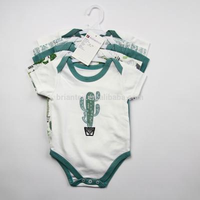 China As crianças recém-nascidas vestem o macaquinho unisex do bebê 3pcs do algodão macio de Onesie do terno do bebê à venda