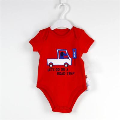 China Weicher Bodysuit des Baumwollkurzen ärmels, 0 - 24M neugeborener Baby-Bodysuit-Spielanzug zu verkaufen