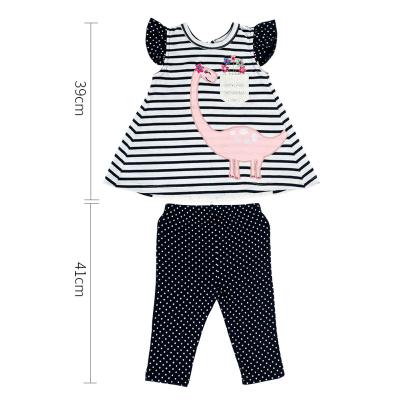 China Short Sleeve Baby Girl Clothing Sets Breathable Baby Clothes Cotton Material for sale