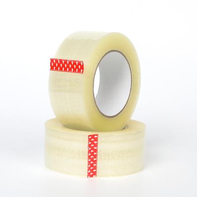 China Waterproof clear white gold packing gum tacky bopp tape raw material for sale