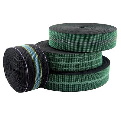 China Strong Durable Strength PP Colorful Sofa Elastic Webbing / Elastic Sofa Strap for sale