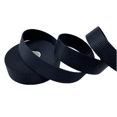 China Factory Wholesale Heavy Duty Black Color PP Webbing Tape Viable For Bag for sale