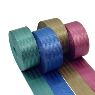 China Durable High Tenacity Seat Belt Webbing Customized 50mm Polyester Webbing Straps For Car for sale