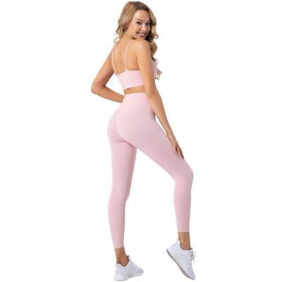 China High Quality Women Workout Breathable Wholesale Custom Logo Butt Lifter Yoga Legging Set for sale