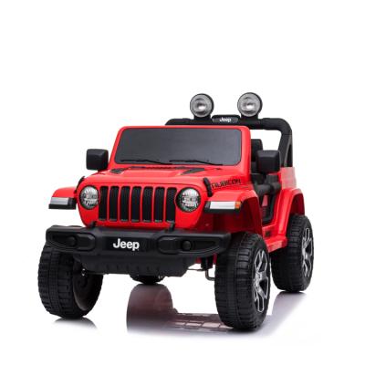 China Durable Steering Wheel with Newest Music Effects Cowboy Rubicon Kids Battery Licensed Ride On For Big Car 4x4 Kids Car for sale