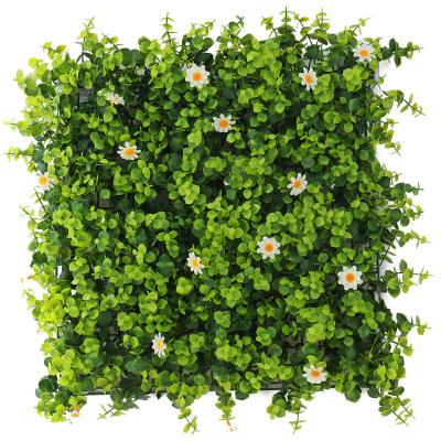 China Wall Decoration 50*50cm Artificial Green Grass Boxwood Wall decorative Panels Indoor and Outdoor Decoration for sale