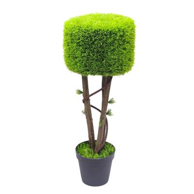 China Plastic Artificial topiary cedar potted tree plant for home indoor and outdoor front porch decoration for sale