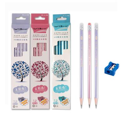 China Office & Wholesale High Quality School Pencil FEIYAN JL-1839 Natural Wood Standard Children HB Pencil Set for sale