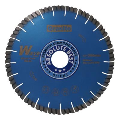 China Silent Wave 350mm Granite Cutting Blade Bridge Cutting Diamond Saw Blade Granite Stone Cutting Saw Blade for sale