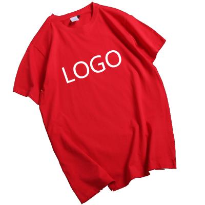 China wholesale 100% Cotton Blank Oversize LOGO T-shirts Men's Anti-Wrinkle Cotton T-shirts Custom Men's Women's T-shirts for sale