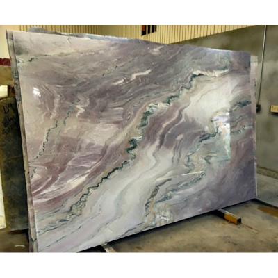 China Purple Quartzite Peel Stone Background Rock Quartzite Countertops To Club Modern Flexible Translucent Natural Marble Stone Watercolor Slab Hotel Wall for sale