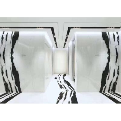 China Modern Panda White Marble for Hall Background Wall Project Design for sale