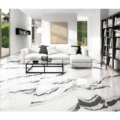 China Large Modern Natural Marble Slabs 1200 x 2500 Millimeter White Marble with Green Veins Panda White Marble with Black Veins for sale