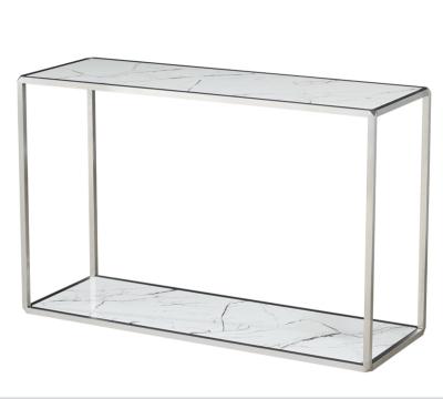 China Modern Design Luxury Modern Console Table Stainless Steel Modern Design Living Room Console Table for sale