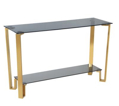 China High quality hot sale modern simple fashion living room console table with stainless steel legs for sale