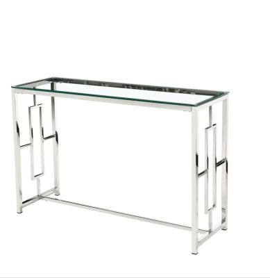 China Modern Luxury Chinese Modern Tempered Glass Console Table Entryway Hot Sale Console Table for sale