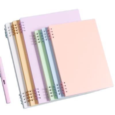 China Hardcover A5 Spiral Notebook  Color Translucent PP cover  Custom Printing  Journal Weekly Daily Sprial Coil Notebook for sale