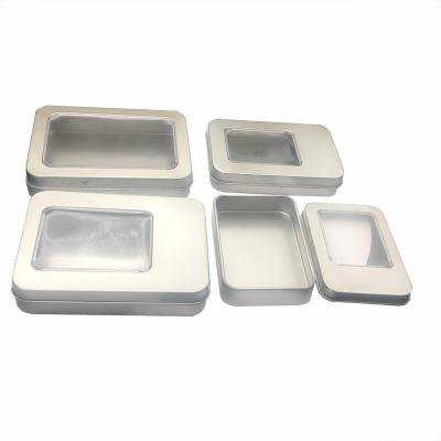 China Small Recyclable Metal Hinge Packing Tin Box For Storage Tin Packaging for sale