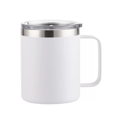 China Colorful Stocked Carry Handle Stainless Steel Vacuum Coffee Tumbler Stainless Steel Cup for sale