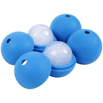 China Food Grade Silicone Ice Ball Mold Silicone Circle Ball Round Ice Cube Tray for sale