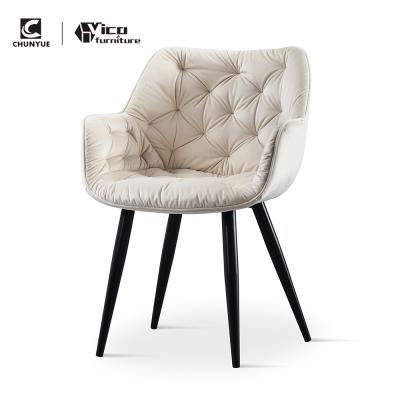 China Modern Upholstered Fabrics Upholstered Chairs Nordic Style Dining Chair Fabric for sale