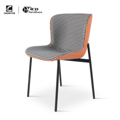 China (Other) Factory direct sale adjustable modern patchwork upholstered fabric dining chair for sale