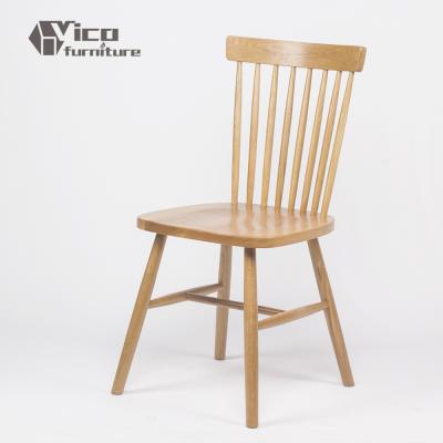 China Best Price Oak Traditional Simple Solid Wood Walnut Restaurant Rustic Dining Chair for sale