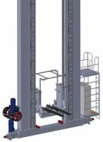 Cina 3000kg Net Load ASRS Stacker Crane Special Shaped crane stacker in vendita