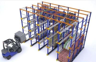 China High Density Storage Push Back Racking ASRS Heavy Duty Pallet Racks for sale